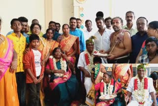 100 வயதை கடந்த தம்பதிக்கு பூர்ணா அபிஷேக திருமணம்