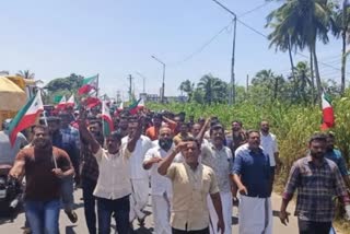 PFI workers protest