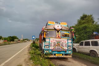 Coal laden truck