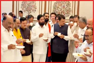 CM and Deputy CM having Tea with Fellow Ministers