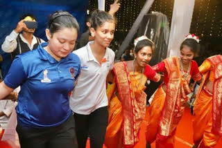 Telangana player Sreeja performs folk dance at National Games