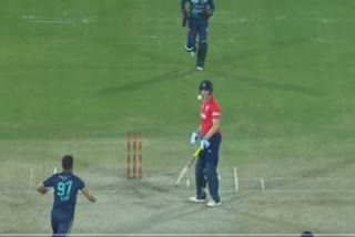 watch haris rauf ball gets stuck on batters helmet