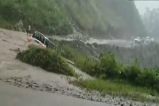 Scorpio car washed away due to flash floods