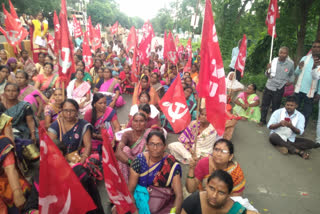 CPI Protest in Amravati