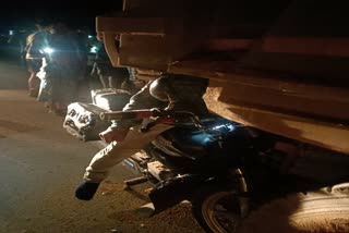 Bike rider dies collides with parked Hyva