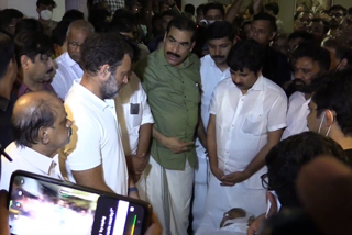 Aryadan Muhammad  Rahul gandhi expressed condolences to Aryadan  Rahul gandhi  ആര്യാടന് അന്തിമോപചാരമര്‍പ്പിച്ച് രാഹുല്‍ ഗാന്ധി  ആര്യാടൻ മുഹമ്മദിന്‍റെ അന്ത്യം  political life of Aryadan Muhammad  ആര്യാടൻ മുഹമ്മദിന് ആദരാജ്ഞലികൾ  condolences to Aryadan Muhammad