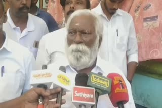 Etv Bharatபெட்ரோல் குண்டு வீசிய குற்றவாளிகளை கண்டுபிடிக்க வேண்டும் - எம்ஆர் காந்தி கோரிக்கை