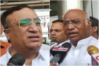 Mallikarjun Kharge and Ajay Maken Reached Jaipur