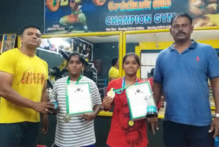 Gold Medal for Mother and Bronze for Daughter in Chennai Weightlifting State Championship