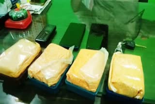 drugs with three smugglers arrested in Hojai