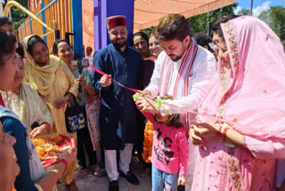 Watch: Union minister Anurag Thakur teetering swing with children's in HP's Hamirpur