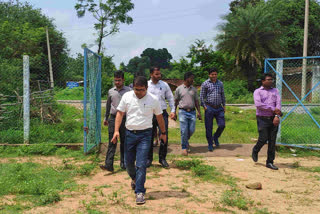 team-reached-olympic-player-salima-tete-barkichhhapar-village-simdega-for-sports-ground-inspection