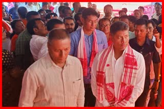 Minister Pijush Hazarika in Dhemaji