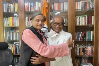 digvijay singh meet shashi tharur