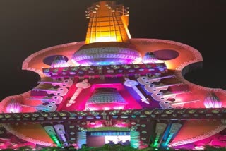 Guitar shaped Durga Puja pandal in Seraikela becomes centre of attraction