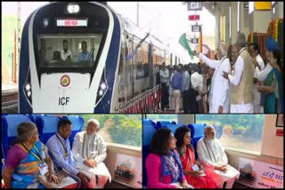 PM Narendra Modi travels onboard Vande Bharat Express