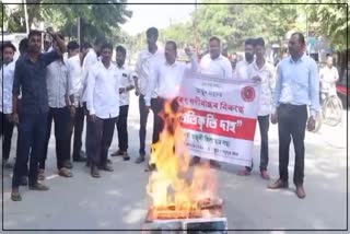 aasu protest against nhpc in majuli