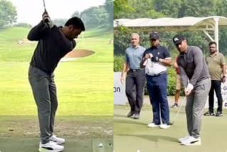 dhoni golf