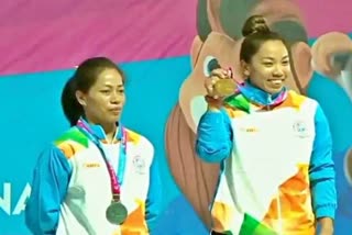 National Sports Weightlifting  Mirabai chanu beats Sanjita  Mirabai chanu  राष्ट्रीय खेल भारोत्तोलन  मीराबाई चानू  मीराबाई चानू ने संजीता को हराया