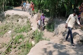 Poor road condition in Udalguri