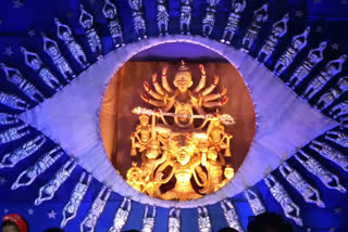 World Peace Theme of Assammore Tarapara Durga Puja Committee in Jalpaiguri