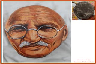 Thane artist created Sculpture of Gandhijis