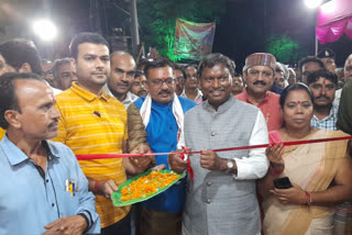 Arjun Munda inaugurated Puja Pandal in Seraikela