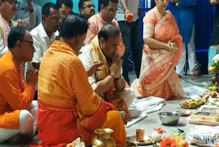 CM Himanta Biswa Sarma at Puja Mandaps in Nagaon