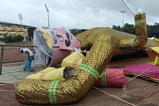 burning effigy of evil in Ranchi