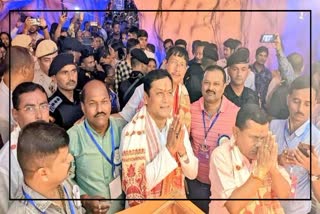 Sarbananda Sonowal visit dibrugarh puja mandap