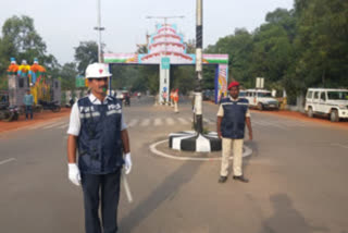 Traffic system changed due to Ravan Dahan in Ranchi