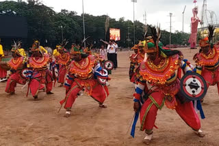 Dance during Ravan Dahan program at Morhabadi Maidan Ranchi