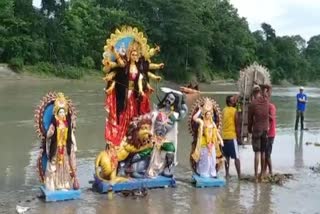 Durga Idol immersion in Nalbari