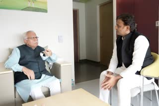 cm manohar lal meet akhilesh yadav