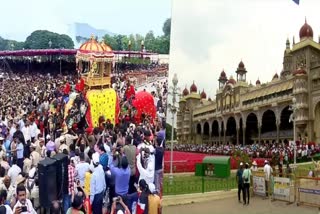 Mysuru  Grand Dussehra  Dussehra Celebration  Victory of good over evil  Dussehra comes to end  Dussehra  തിന്മയുടെ മേല്‍ നന്മയുടെ വിജയം  മൈസൂരു  ദസറ ആഘോഷങ്ങള്‍ക്ക് വിരാമം  ദസറ ആഘോഷങ്ങള്‍  ദസറ  കര്‍ണാടക  മുഖ്യമന്ത്രി ബസവരാജ് ബൊമ്മൈ  മുഖ്യമന്ത്രി  അംബാരി  അംബ വിലാസ്  വാഡിയാർ