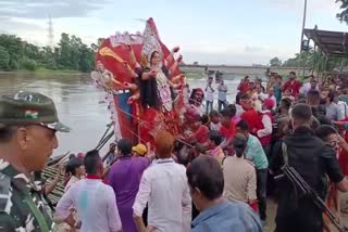 Goddess Durga Idol immersion in Bokakhat