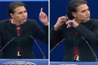 EU lawmaker cuts off her hair in support of Iran protests