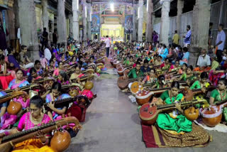 108 people played veena in madurai meenakshi temple