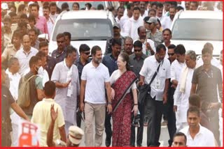 Sonia Gandhi on four day visit to Karnataka