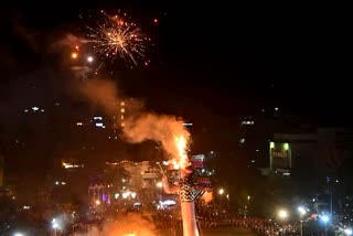 Jaipur biggest Ravana burnt