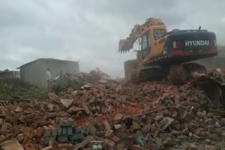Bulldozer action in Faridabad