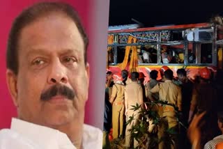 K SUDHAKARAN  VADAKKENCHERRY  BUS ACCIDENT  വടക്കഞ്ചേരി അപകടം  കെ സുധാകരൻ  നിയമലംഘനം  മോട്ടോര്‍ വാഹനവകുപ്പ്  തിരുവനന്തപുരം  കെപിസിസി അധ്യക്ഷൻ  കെ സുധാകരൻ  k sudhakaran on vadakkencherry bus accident