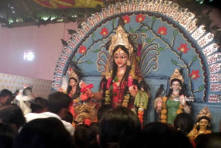 Goddess Durga worshiped as Bandhani in Jalpaiguri Village
