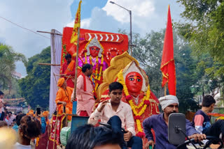 dewas durga visarjan traditional ceremony