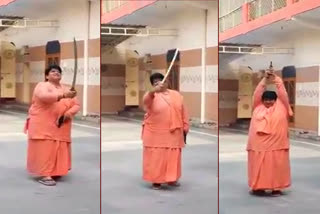 Sadhvi firing Video