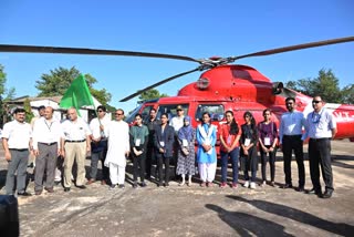 Helicopter ride of meritorious students in raipur