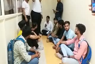 ABVP protest in Jiwaji University