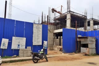 Etv Bharatpreparation-of-foundation-stone-for-already-built-building