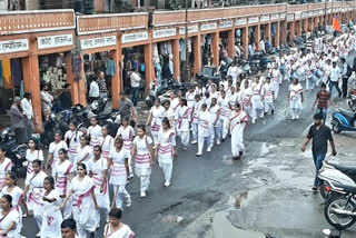 Rashtra Sevika Samiti  path sanchalan in Jaipur