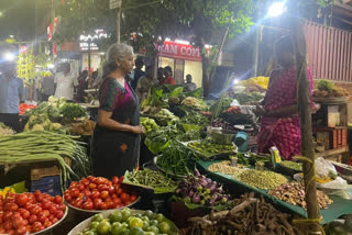 Union Finance Minister Nirmala Sitharaman buys veggies at Mylapore market in Chennai
